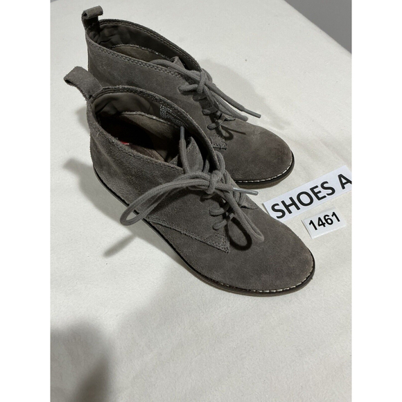 Womans White Mountain Lambert Taupe 6m Lace Up Wedge Shoe Bootie - Picture 2 of 8